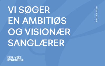 LEDIG STILLING: SANGLÆRER